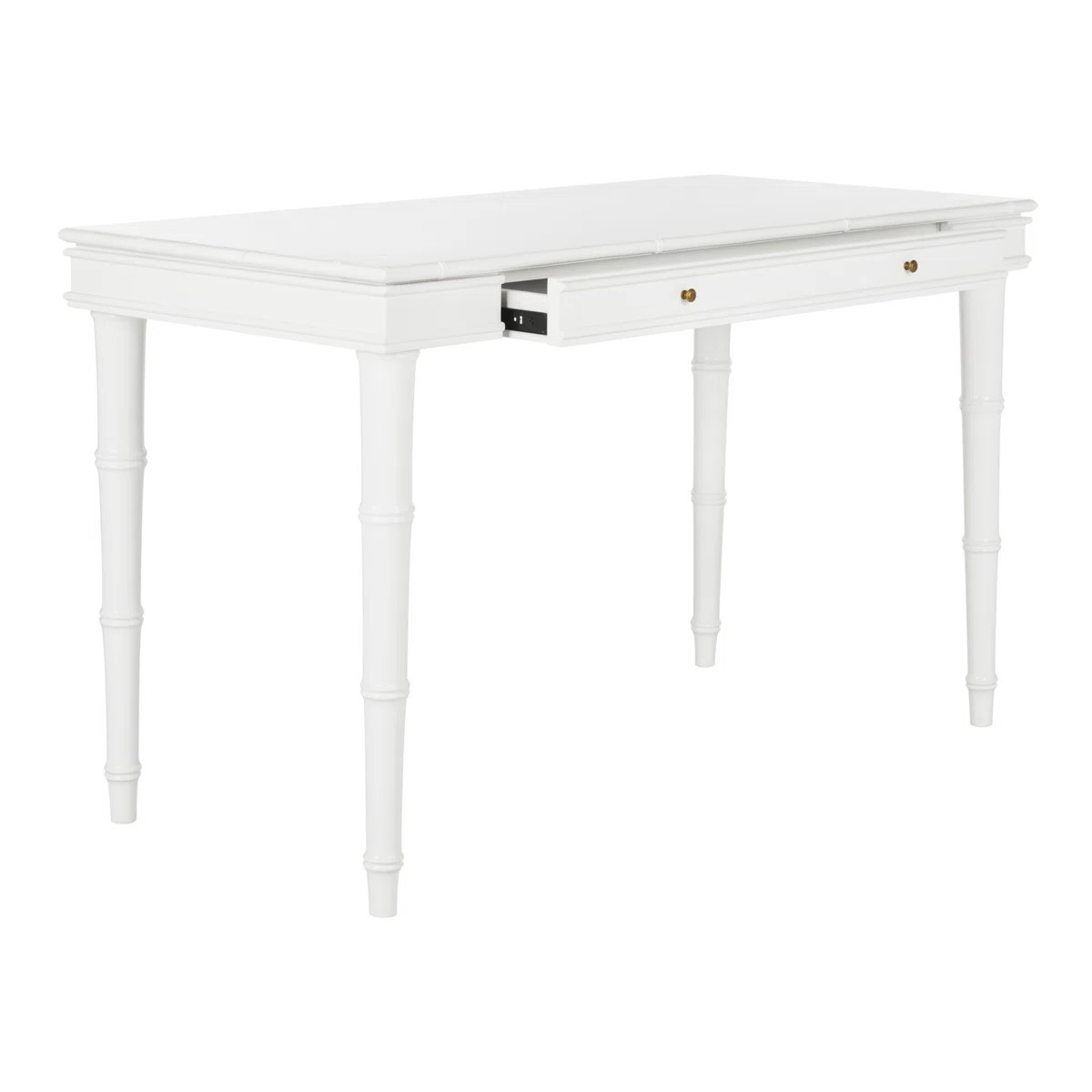 Modern Charboneau Writing Desk – Elegant Solid Wood with Tapered Legs & Soft-Close Drawer for H... | Wayfair North America