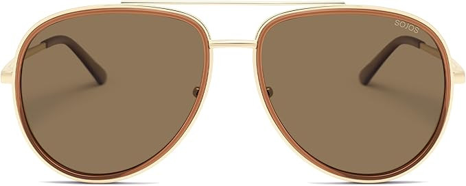 SOJOS Big Polarized Aviator Sunglasses for Women Men, Oversized Aviators, Retro Vintage Shades SJ... | Amazon (US)