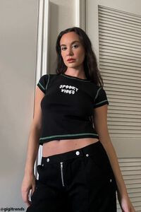 Spooky Vibes Graphic Baby Tee | Forever 21 | Forever 21 (US)