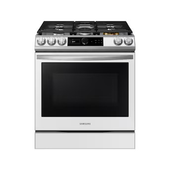 Samsung Bespoke 30-in 5 Burners 6-cu ft Self-cleaning Air Fry Slide-in Smart Natural Gas Range (W... | Lowe's