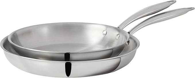 Lagostina Forte 3 Ply Clad 2-Pack Skillet Set (26cm/ 10 in and 30cm/ 12 in), 18/10 Stainless Stee... | Amazon (CA)