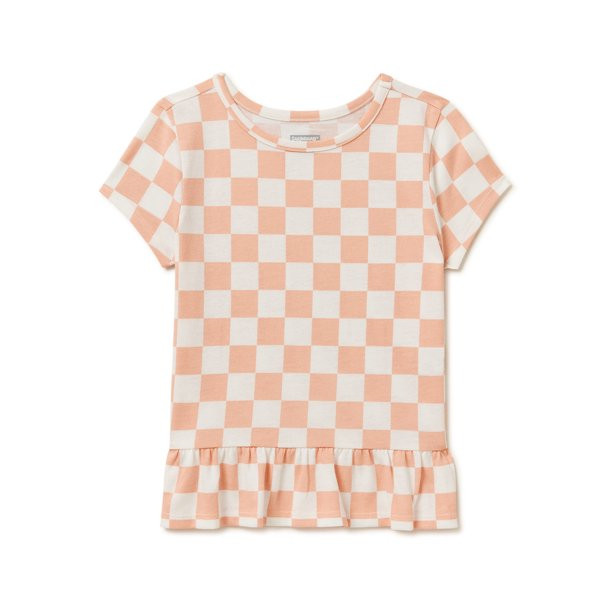 Garanimals Toddler Girls Short Sleeve Peplum Tee, Sizes 12 Months-5T | Walmart (US)