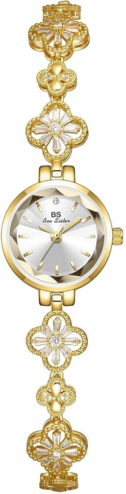 Gosasa Vintage Gold Watch for Women Hollow Four Leaf Chain Bracelet Dainty Small Ladies Dress Qua... | Amazon (US)