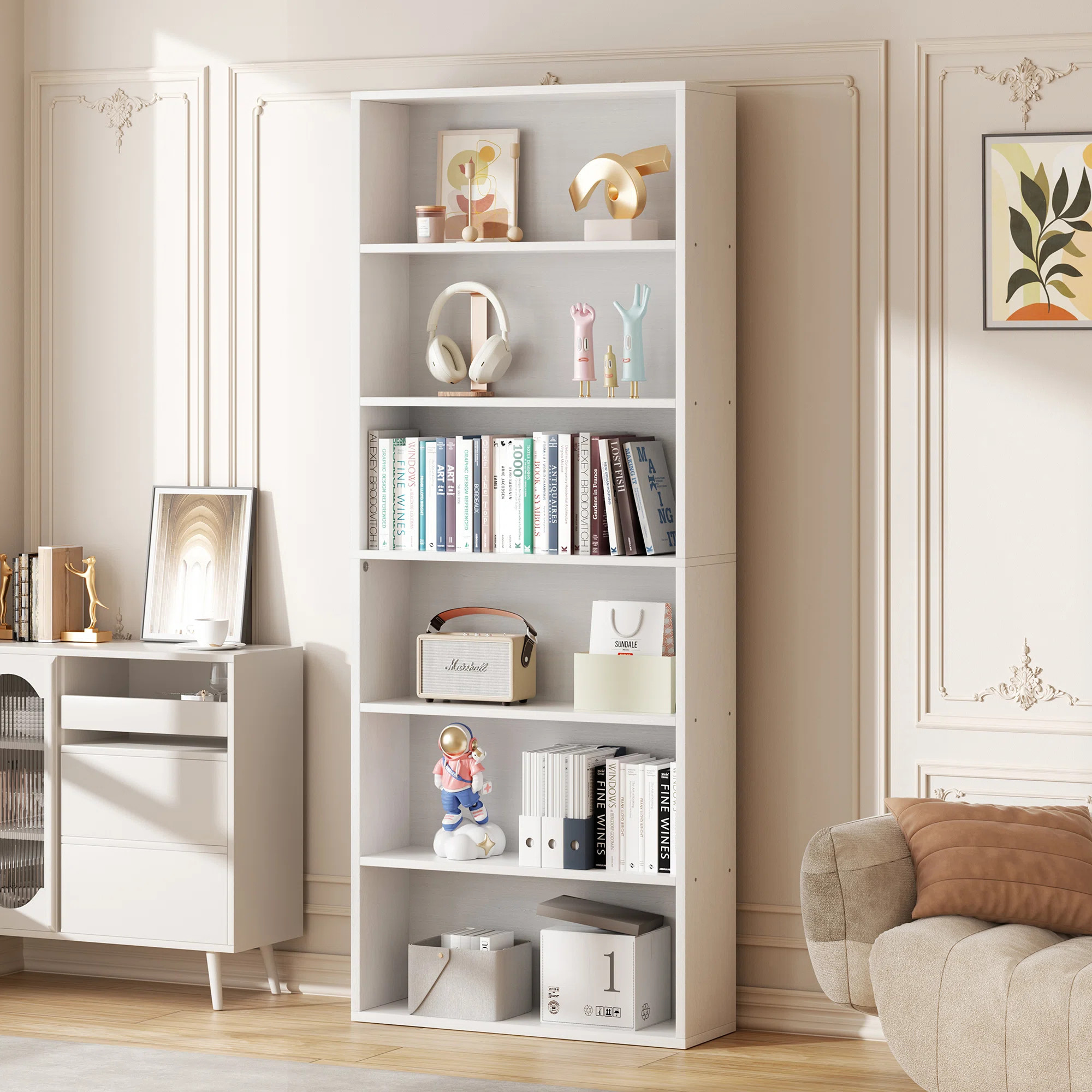Emedio 70.9"H 6-Tier Open Bookcase | Wayfair North America