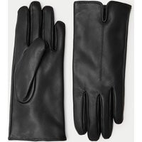 M&S Leather Cashmere Lined Gloves - Black, Black | Marks & Spencer IE