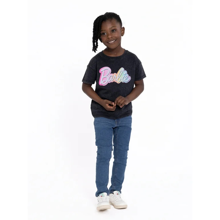 Barbie Toddler Girls Short Sleeve Crewneck T-Shirt, Sizes 12M-5T | Walmart (US)