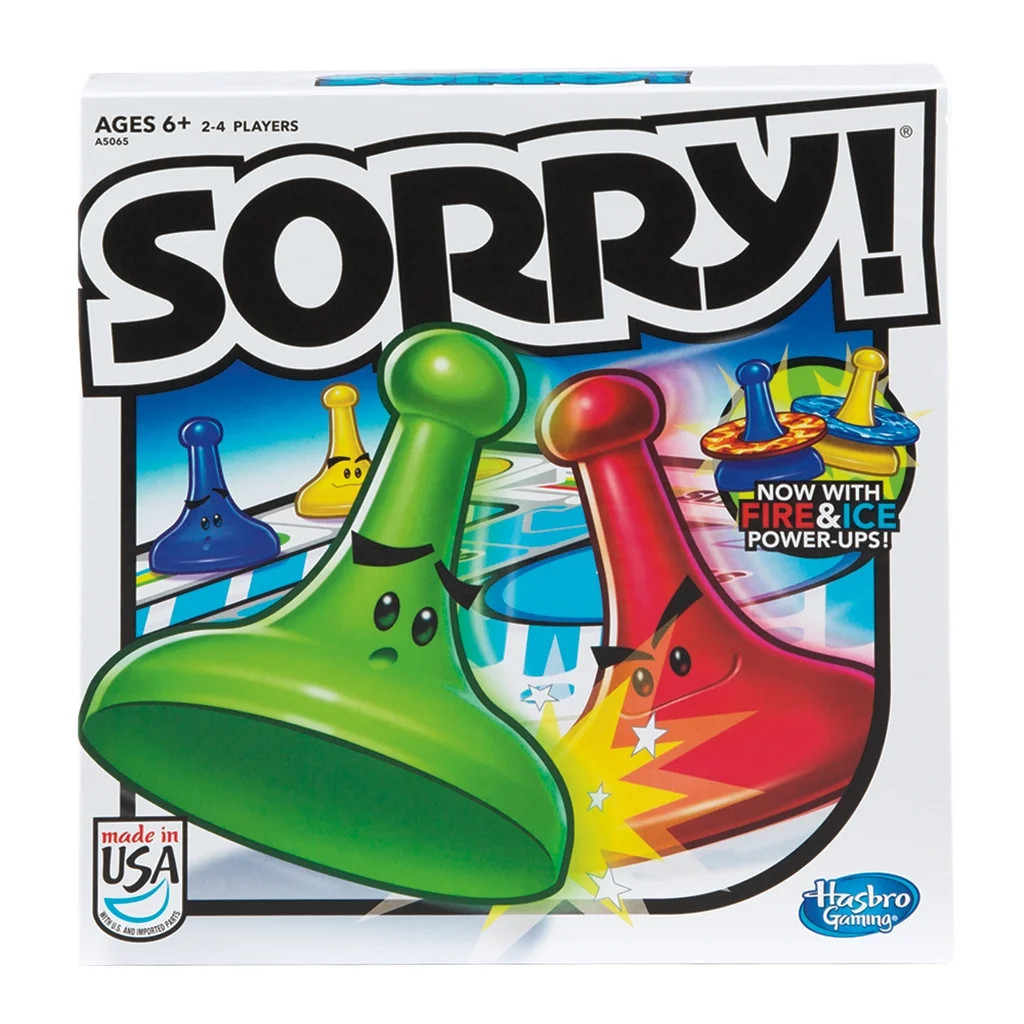 Hasbro Sorry! Board Game For 2 To 4 Players - Walmart.com | Walmart (US)