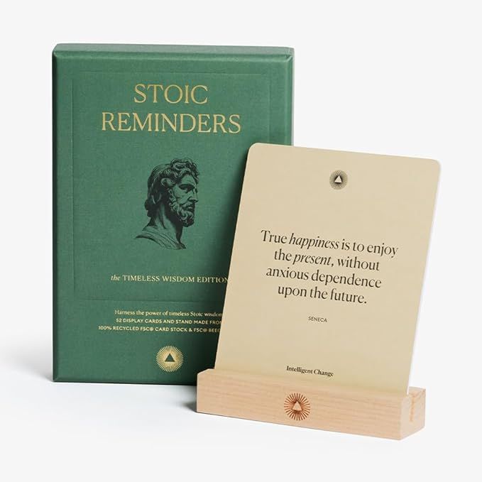 52 Stoic Reminders Quote Cards with Display Stand for Personal Growth, Perfect Gifts for Men and ... | Amazon (US)