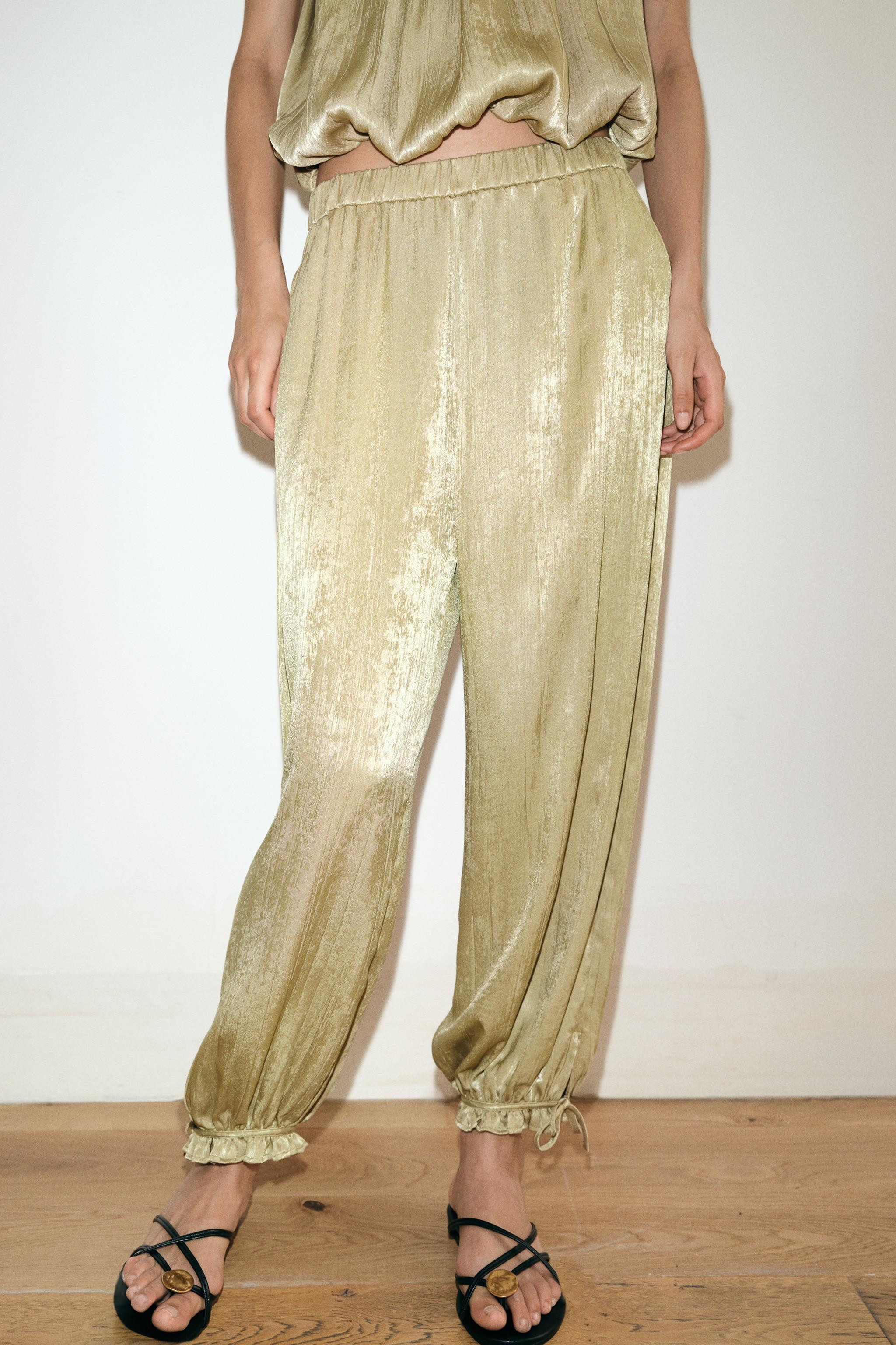 ELASTIC WAISTBAND BLOOMER PANTS | Zara US