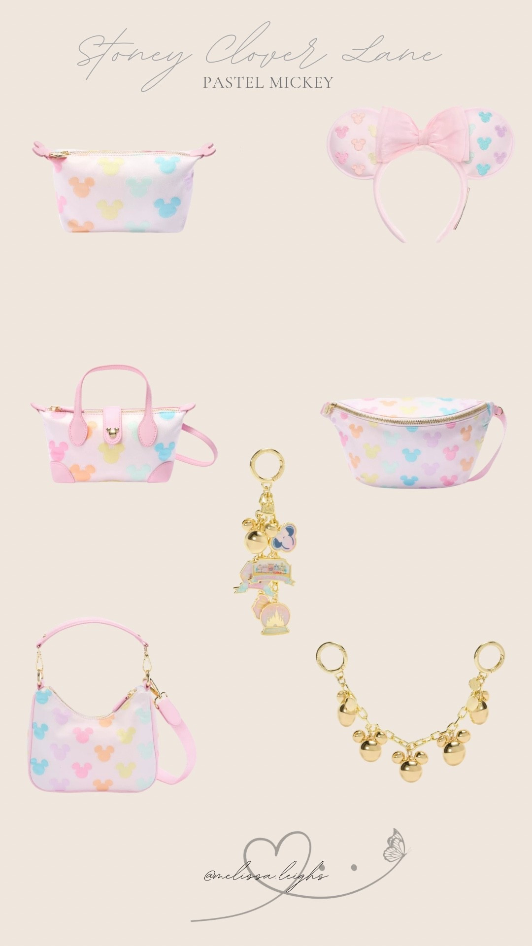 New Stoney clover lane x Disney collection - pastel Mickey 

Pouchette crossbody bag, belt bag, bag charms, bag chain, Mickey ears, travel pouch, crossbody bag

Outfit inspo, Disney Mickey finds, Disney parks Outfit, Disney bound,  under $50 outfit, affordable outfit, casual outfit, Disney seasonal , spring finds, Disney outfit, Mickey ears, minimal Disney style, #ltkdisney, Disney ears, Disney aesthetic, theme park outfit, Disney parks outfit ideas, comfy Disney outfit, small business finds, SCL pastel collectionn

#LTKSeasonal #LTKTravel #LTKootd