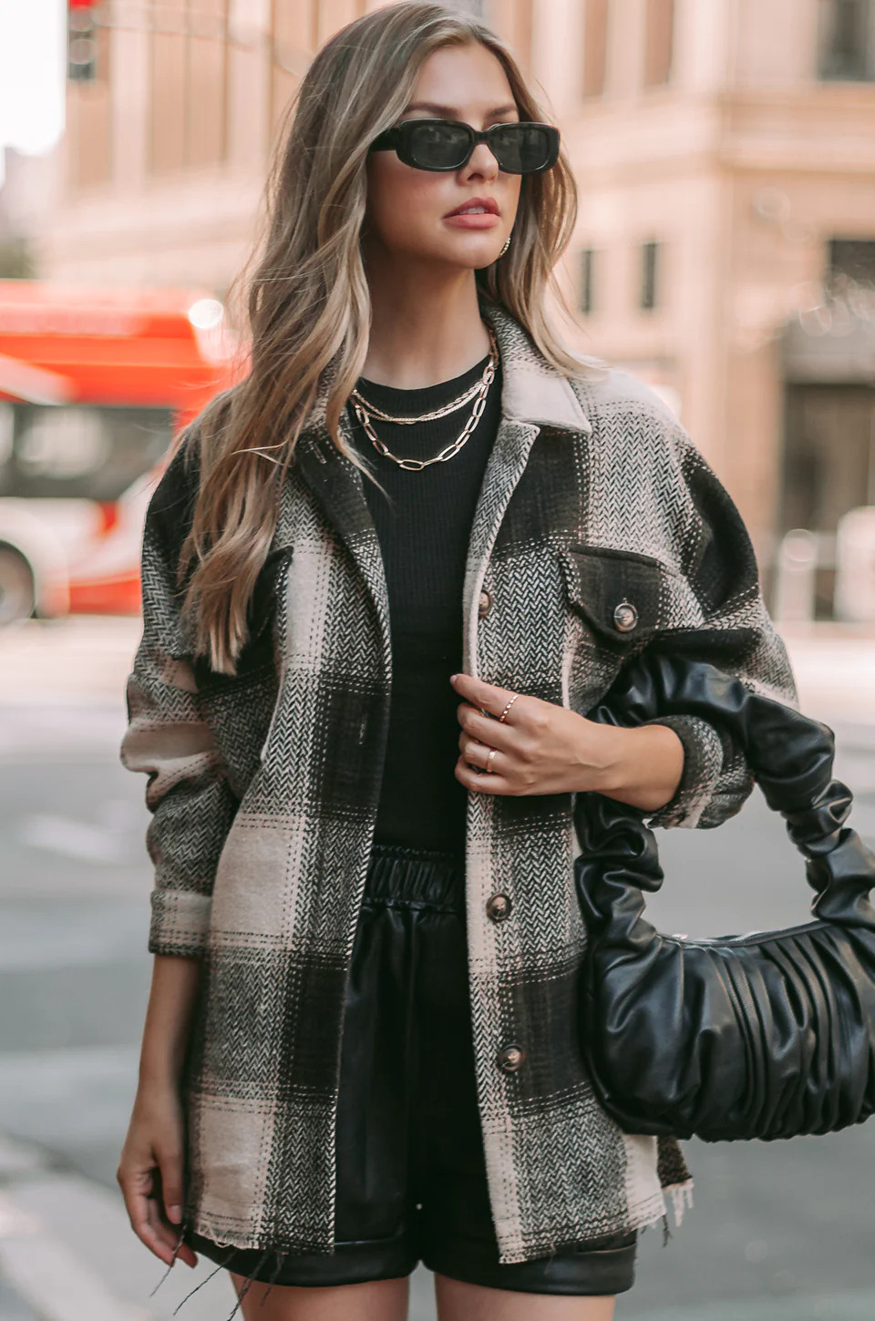 Warm Me Up Shacket - PLAID TAUPE MOCHA 3X | Amaryllis Apparel