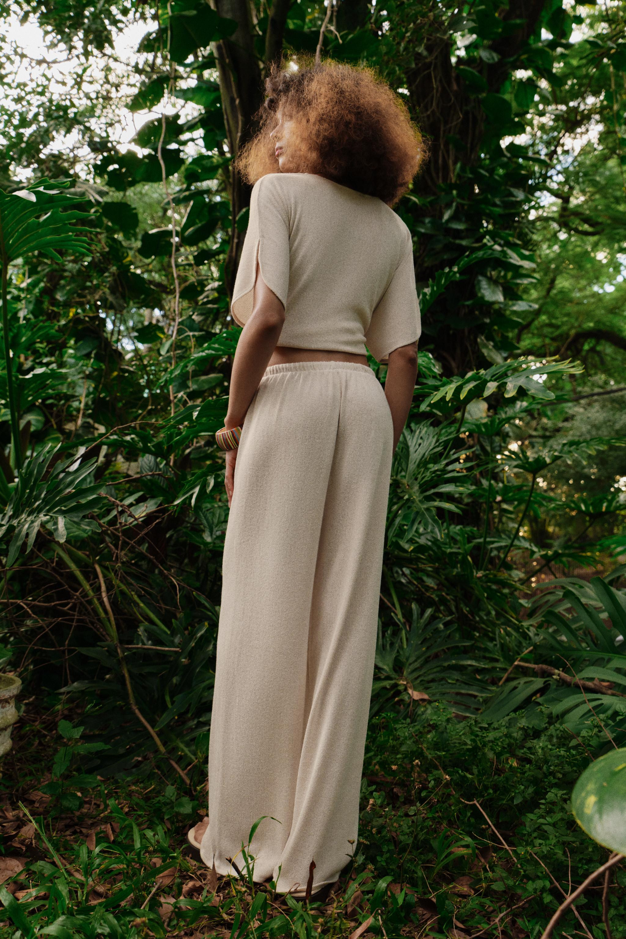 RUSTIC WIDE-LEG TROUSERS | Zara UK