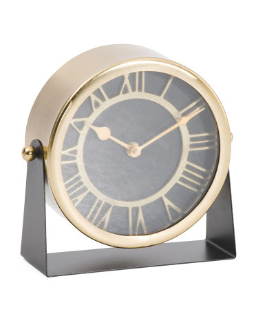 7in Metal Table Clock Decor | TJ Maxx