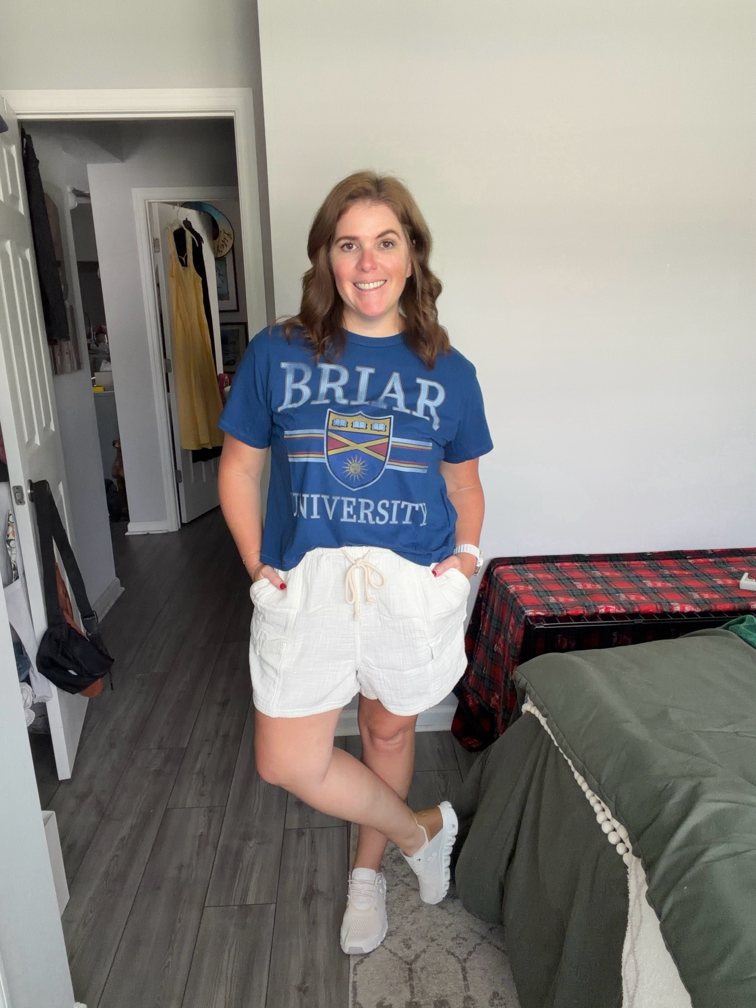 If you are loving Off Campus, you need to check out this tee!!! I love that it is a little subtle, so if you know Briar University, then you know where the tee is from! 

The tee runs TTS (I sized up for a more oversized fit) and it’s so perfect to style for summer!

#LTKootd #LTKMidsize #LTKSeasonal