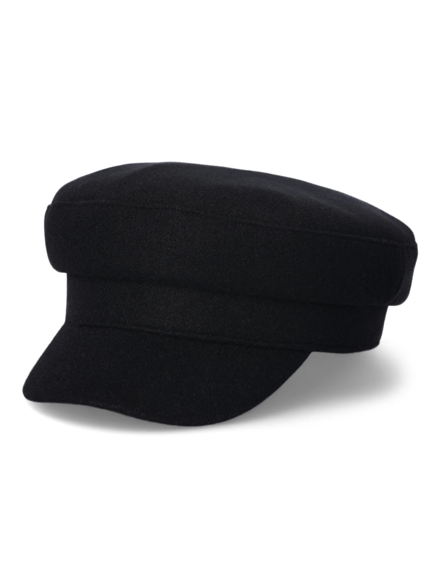Time and Tru Women's Felt Cabbie Hat, One Size Fits Most, Black | Walmart (US)