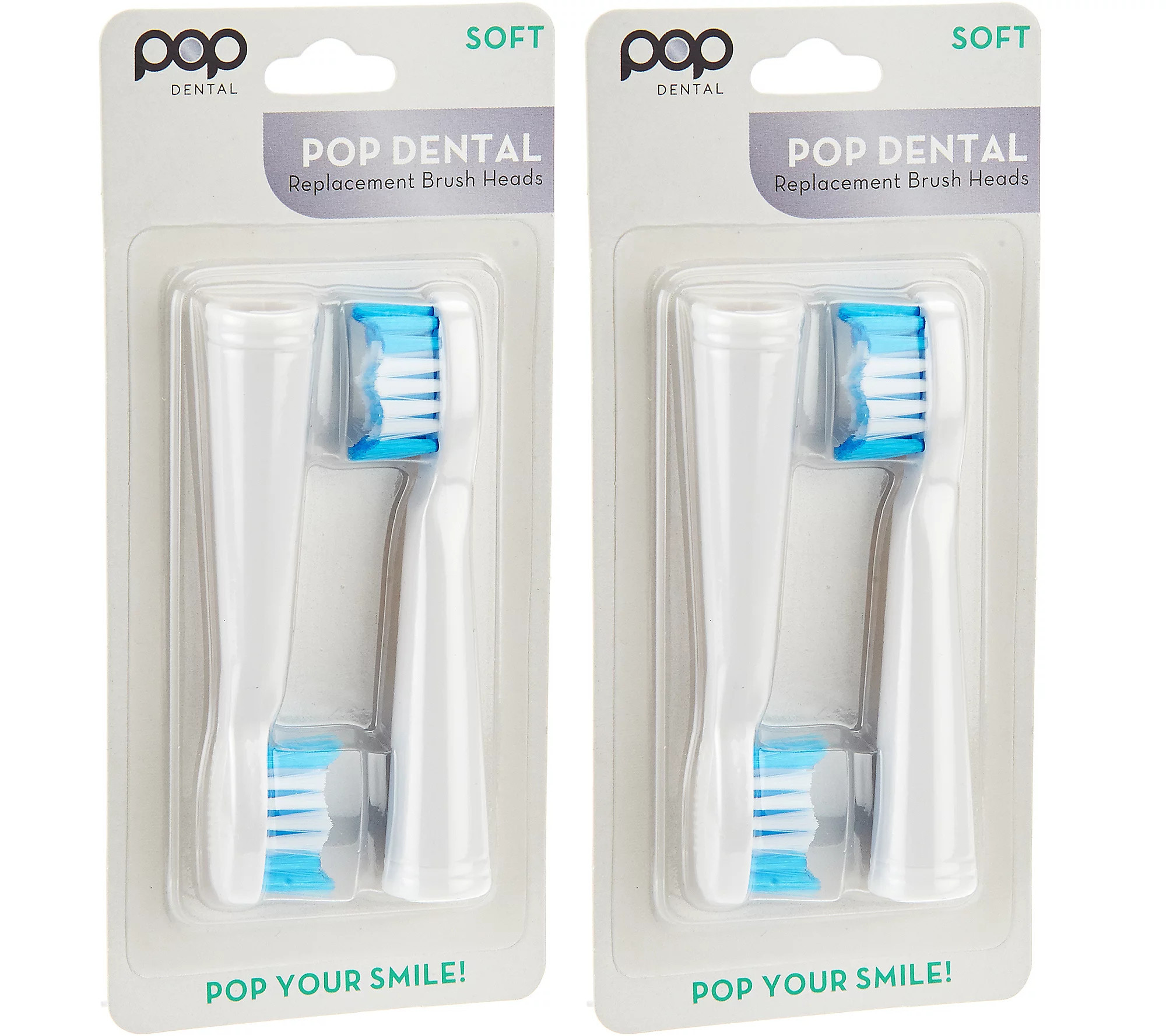 Pop Sonic Set of 4 Brush Heads for Pop Sonic and Go Sonic | QVC
