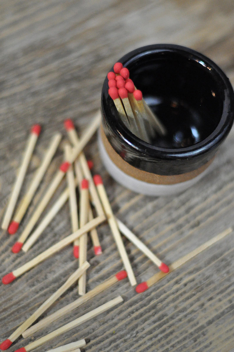 Matchstick Holder | Succulent Pot | Toothpick Holder | Succulent Holder | Ceramic Creamer | Black... | Etsy (US)