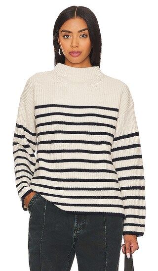 Claudia Sweater in Cream Navy Stripe | Revolve Clothing (Global)