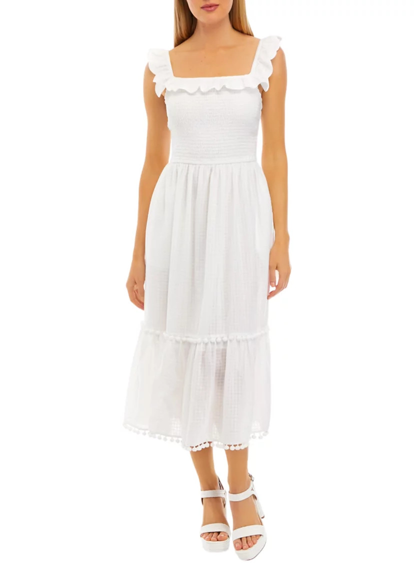 Petite Sleeveless Square Neck Dress | Belk