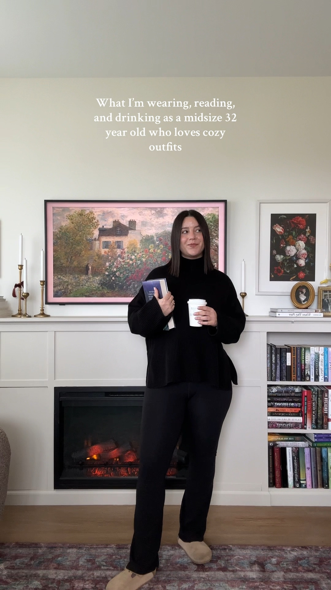 Cap turtleneck + aerie leggings ootd 

#LTKMidsize
