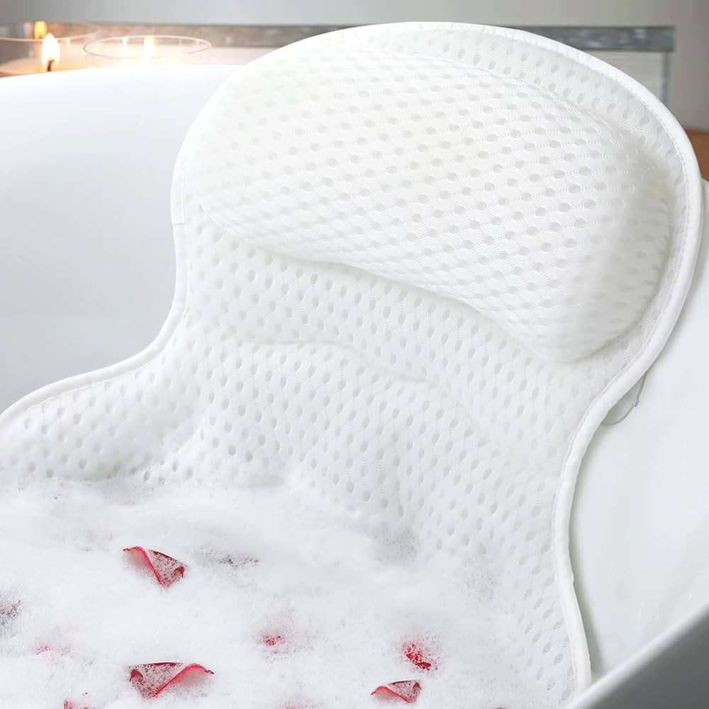 Bath Pillow Bathtub Pillow, Luxury Bath Pillows for Tub Neck and Back Support, Bath Tub Pillow He... | Amazon (US)