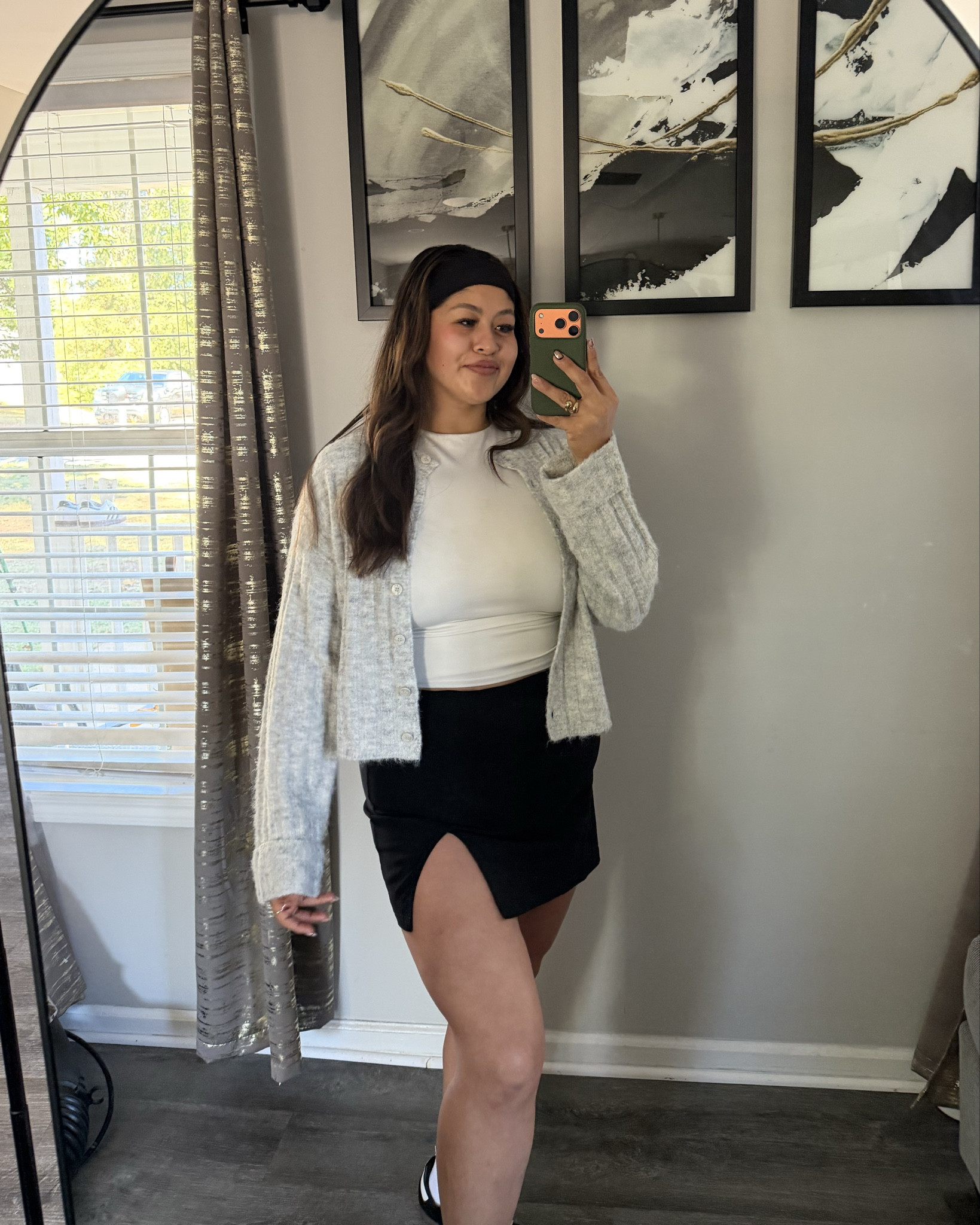 Skirt season with a cozy twist.. 

#LTKSeasonal #LTKStyleTip #LTKMidsize