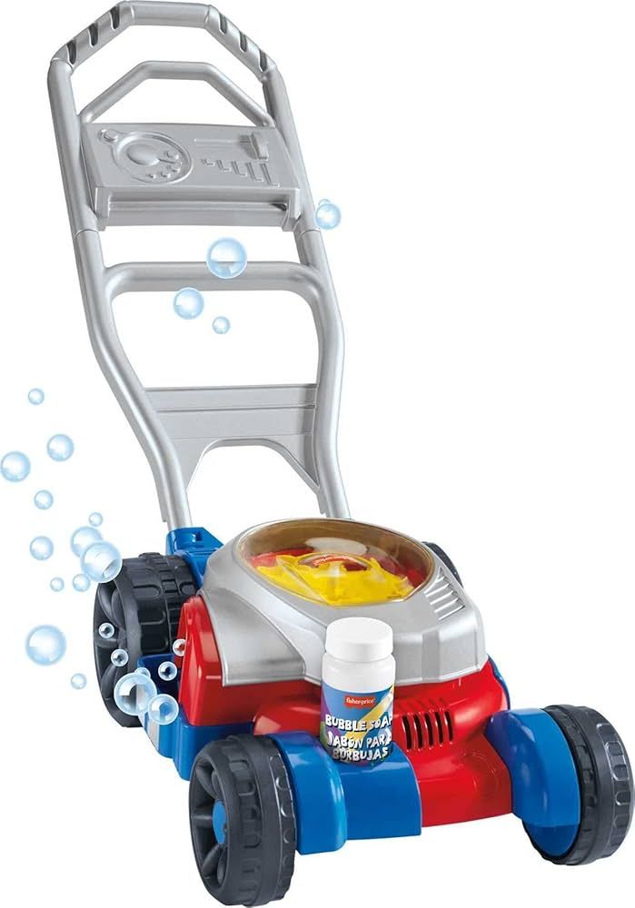 Fisher-Price Bubble Mower, outdoor push-along toy lawnmower for toddlers and preschool kids | Amazon (US)