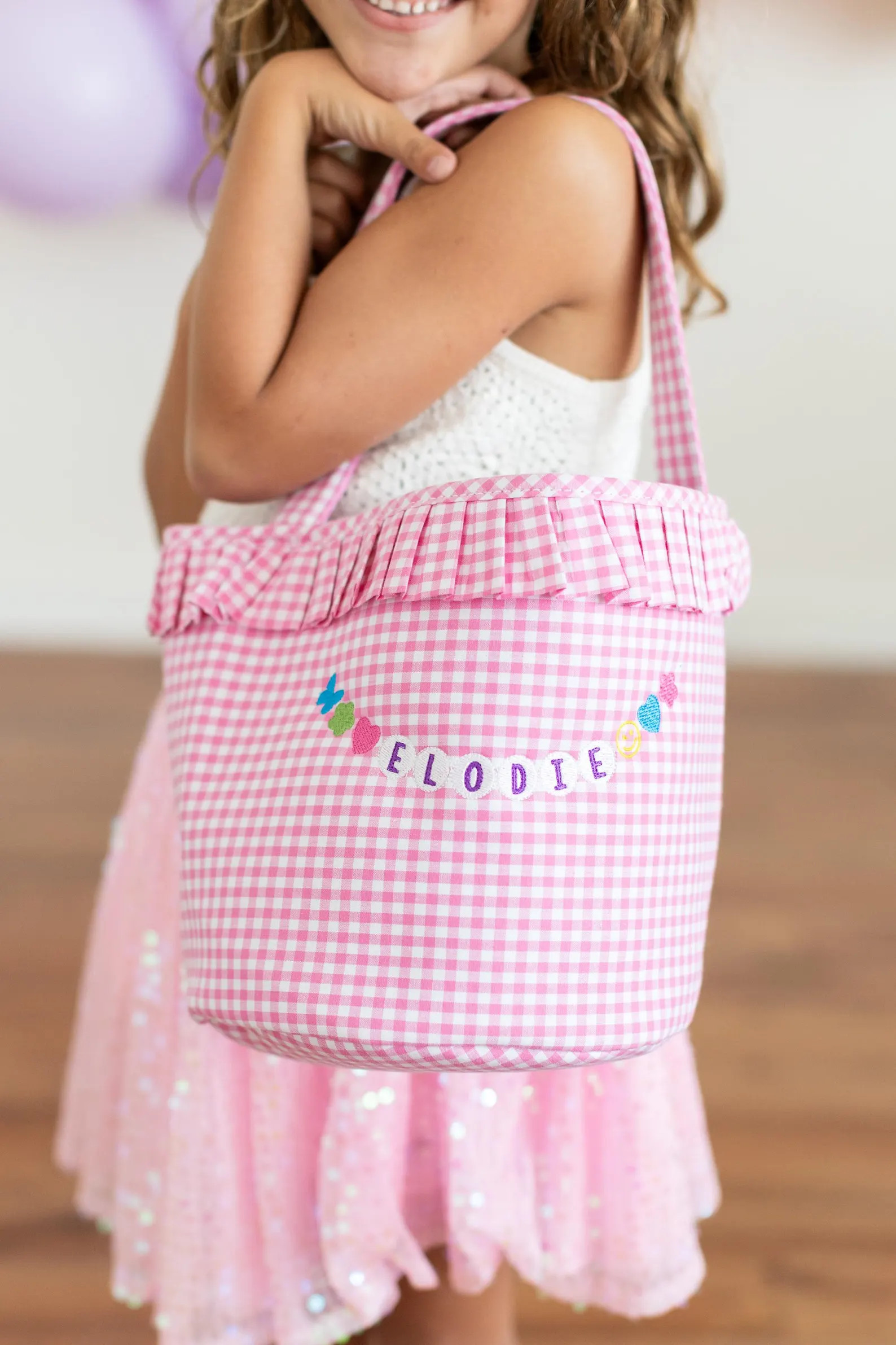 Personalized Valentine's Day Bag, Gingham Valentine's Basket, Valentine's Day Gifts for Kids, Kid... | Etsy (US)