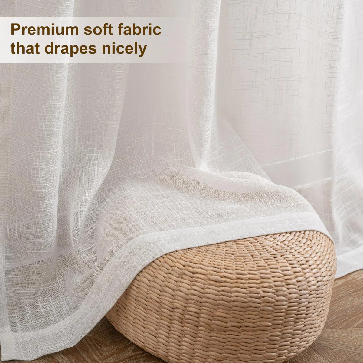 Janie Semi Sheer Curtain Panel Pair (Set of 2) | Wayfair North America