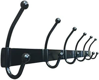Wall Mounted Coat Rack with 6 Double Hooks - Heavy Duty 23 inch Long Iron Wall Hooks for Home Org... | Amazon (US)