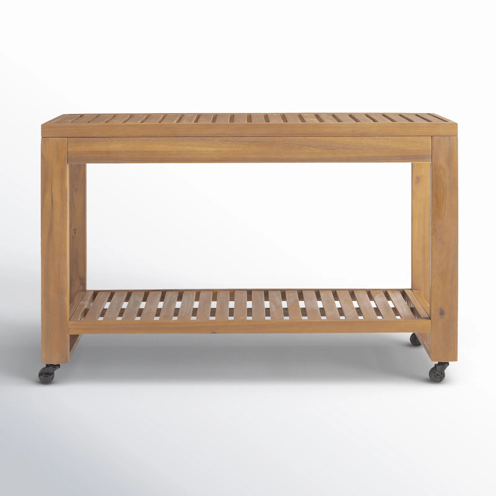 Adagio Carenen Outdoor Solid Teak Wood Bar Cart Island | Wayfair North America