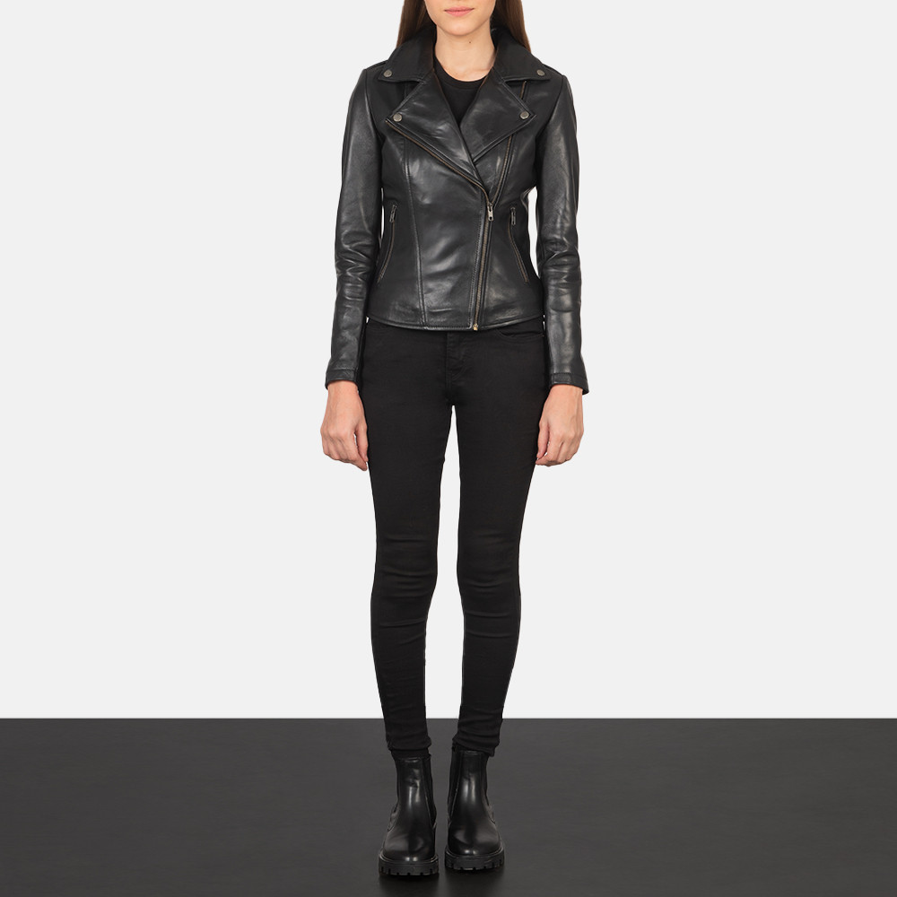 Flashback Black Leather Biker Jacket | The Jacket Maker