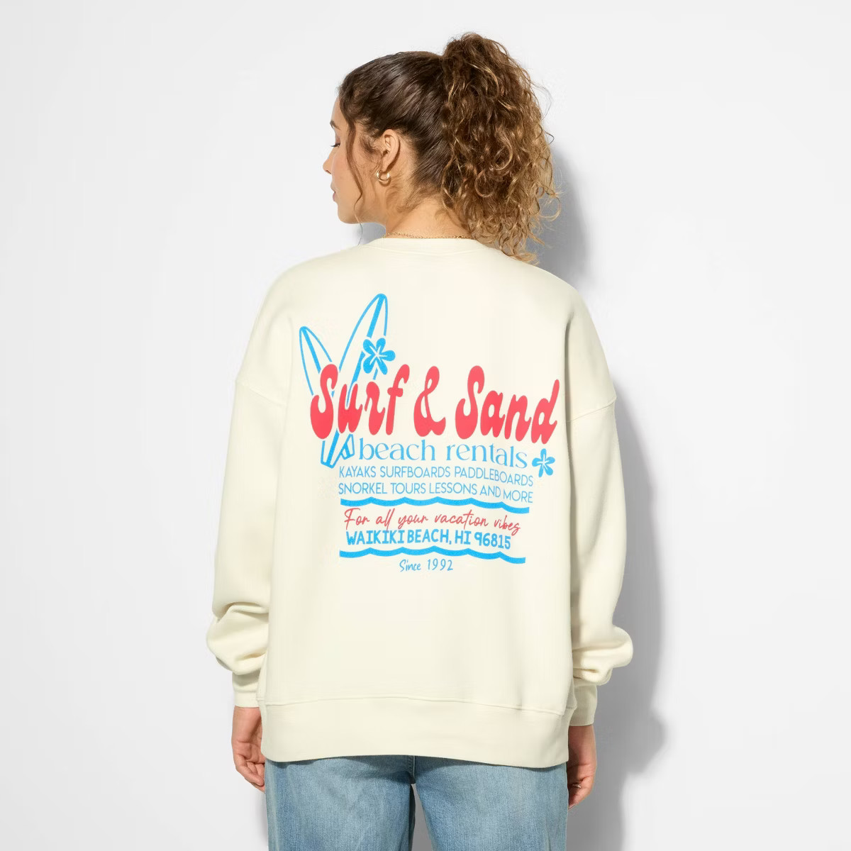 Women's Oversized Graphic Pullover Sweatshirt - Wild Fable™ | Target