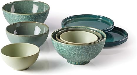 Lenox Luna Nesting Dinnerware Set, 11.40 LB, Green | Amazon (US)