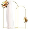 Metal Arch Backdrop Stand Gold Wedding Arch Stand Set of 2 (7.2FT/6FT) Square Arched Frame for Bi... | Amazon (US)