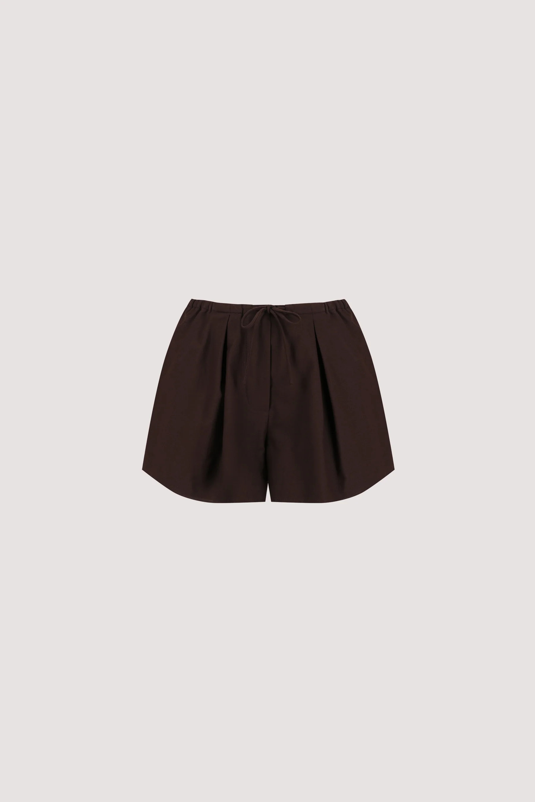 RHEA B.CHOC COTTON DRAWSTRING SHORT | DISSH