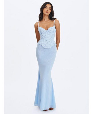 Women's Aurielle Sweetheart Mermaid Peplum Maxi Dress | Macy's