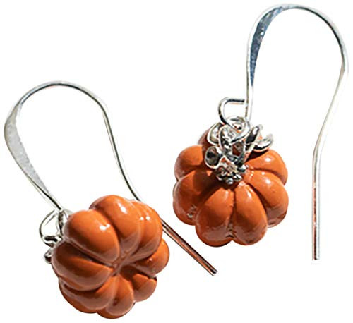 Amazon.com: Orange Pumpkin Earrings - Silvertone Ear Wires - Fall Jewelry - September Birthday Gi... | Amazon (US)