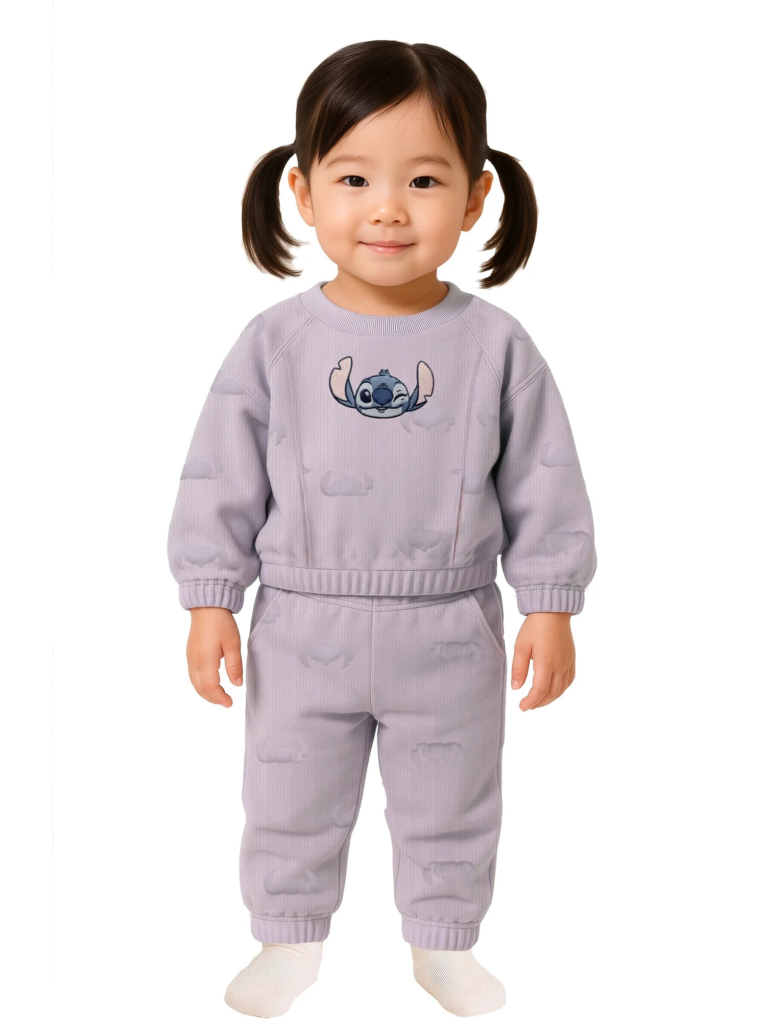 Stitch Toddler Girl Quilted Jogger Set, Sizes 12 Months-5T | Walmart (US)