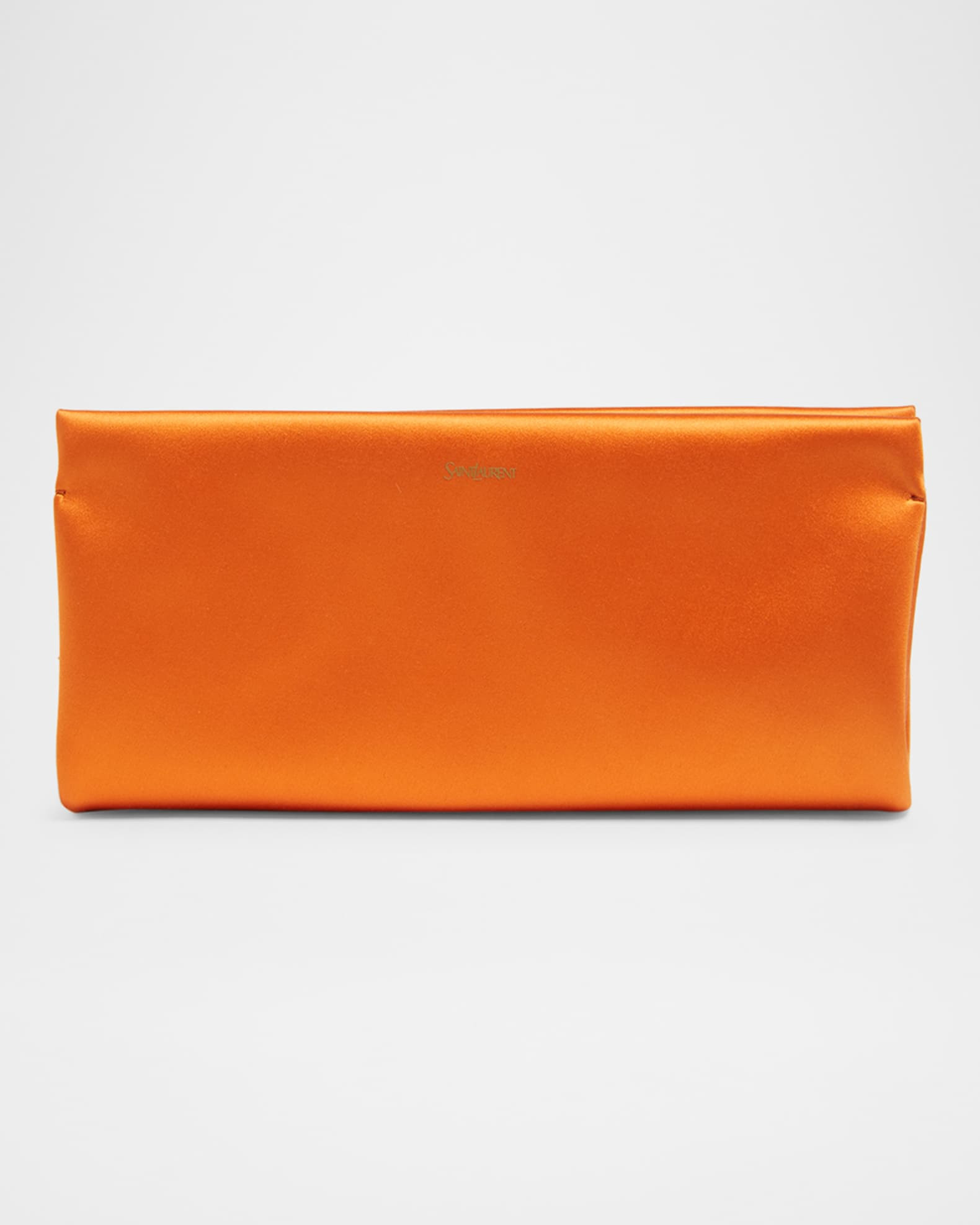 Soft YSL Clutch Bag in Satin | Neiman Marcus