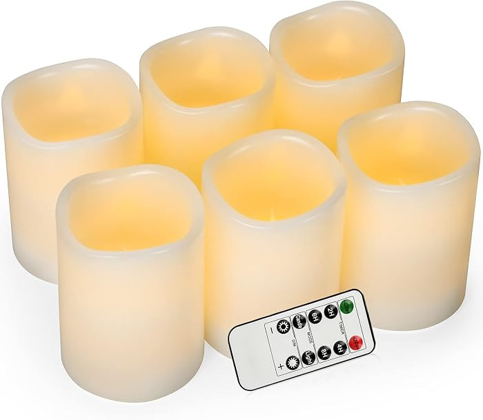 AKU TONPA Flameless Candles Battery Operated Pillar Real Wax Flickering Electric LED Candle Gift ... | Amazon (US)