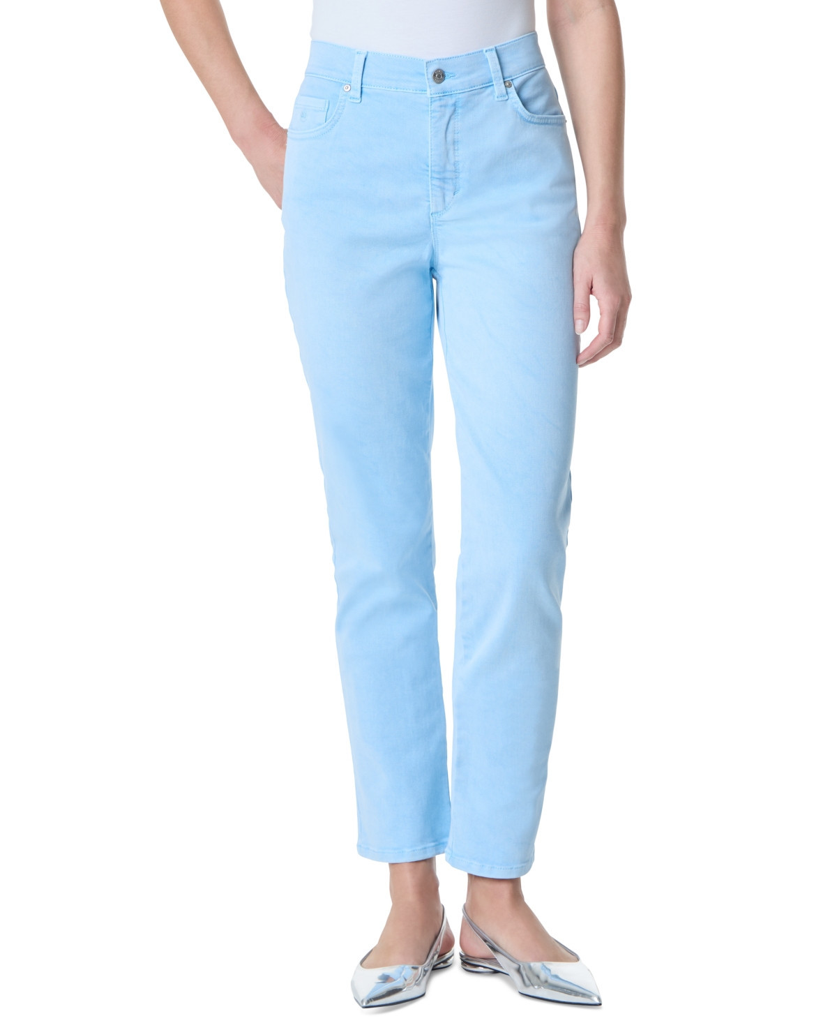 Gloria Vanderbilt Women's Amanda Ankle Straight-Fit Jeans - Dreamy Blue Overdye | Macy's