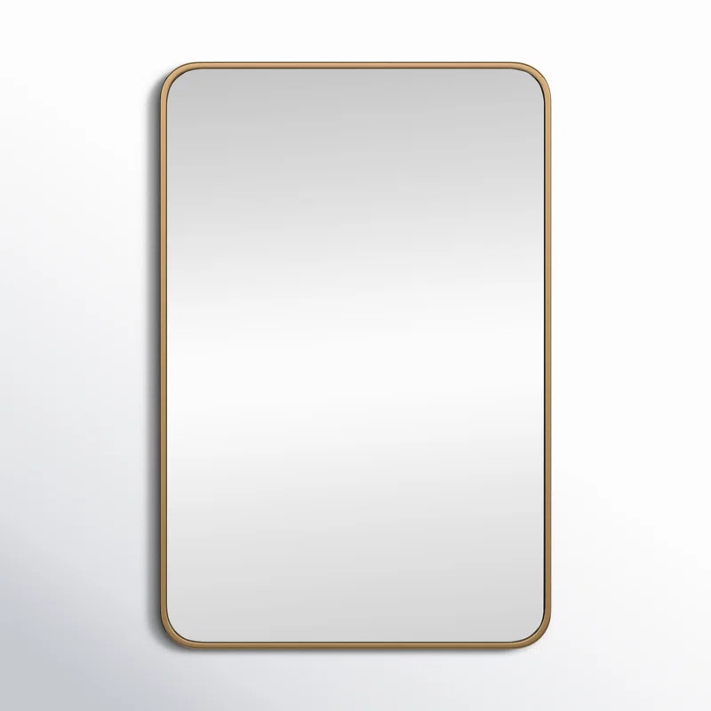 Sabine Metal Rounded Rectangle Wall Mirror | Wayfair North America