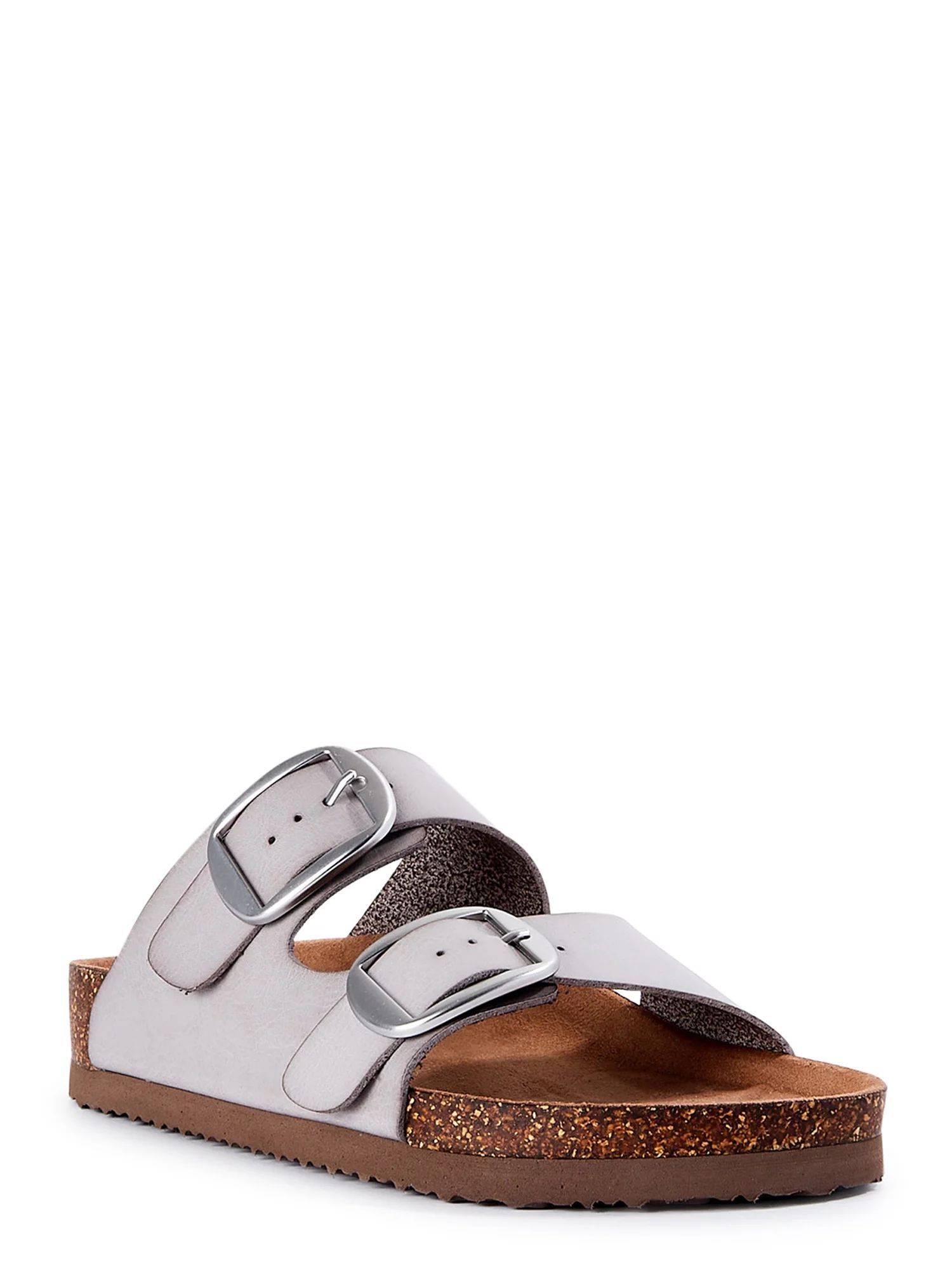 Time and Tru Women's Footbed Slide Sandals - Wide Width Available - Walmart.com | Walmart (US)