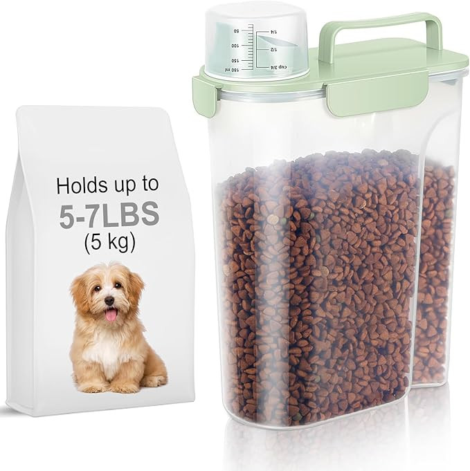 5-7Lbs Dog Cat Food Storage Container with Upgraded Large Nozzle BPA-free, 4 Snap Seals Plastic P... | Amazon (US)