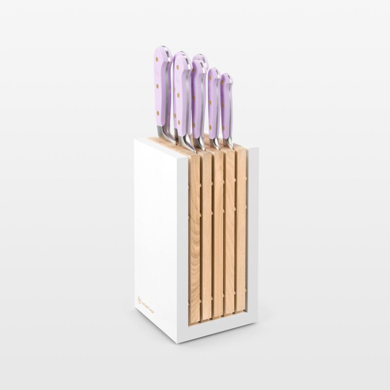 Wusthof Classic Purple Yam 8-Piece Knife Block Set + Reviews | Crate & Barrel | Crate & Barrel