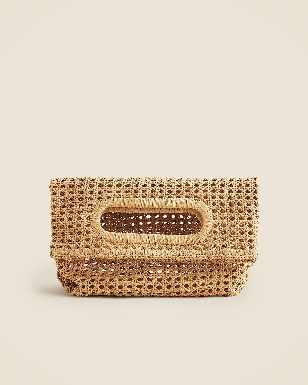 Open-weave foldover clutch | J. Crew US