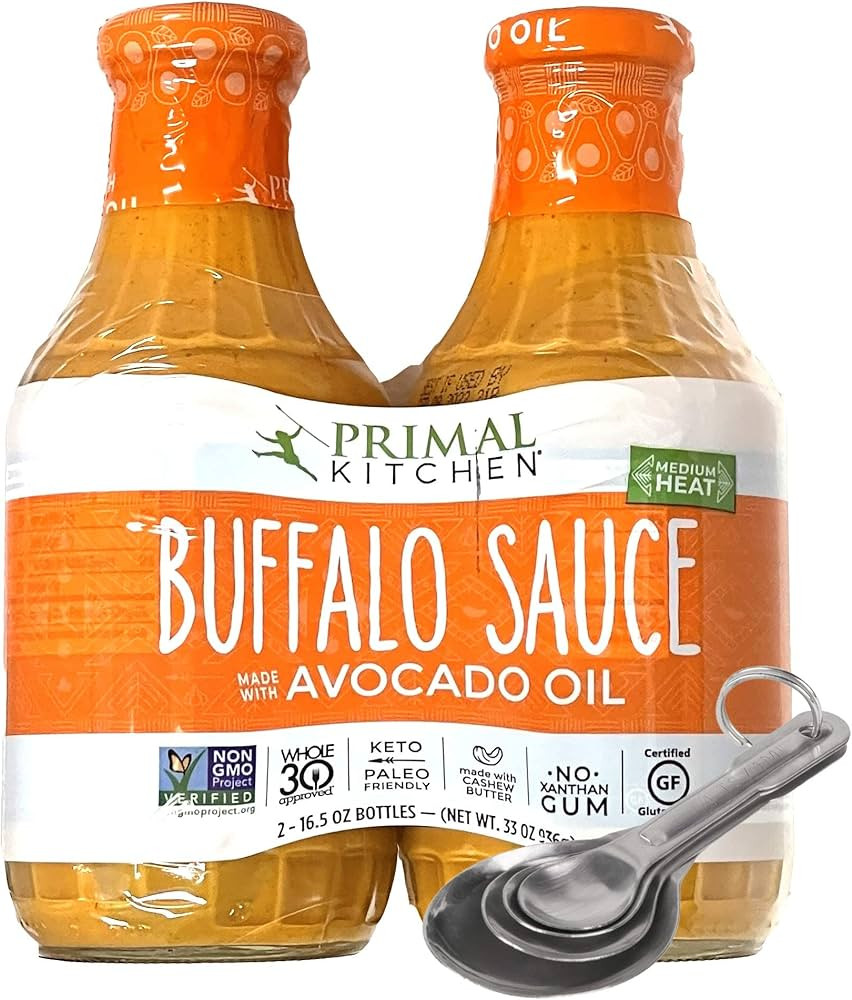 [Pack of 2][Free Measuring Spoon] Primal Kitchen Buffalo Sauce, No Dairy, Whole 30 Approved, Keto... | Amazon (US)
