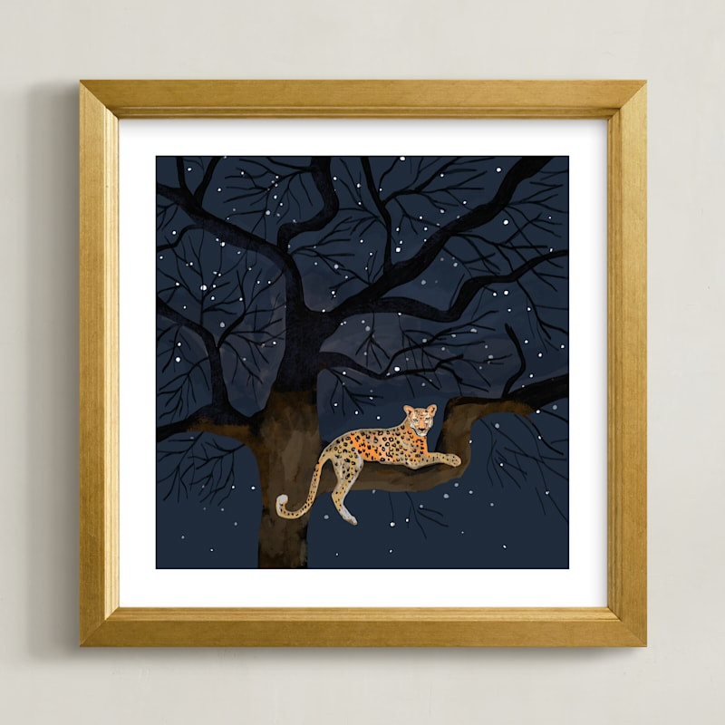 starry sky leopard | Minted