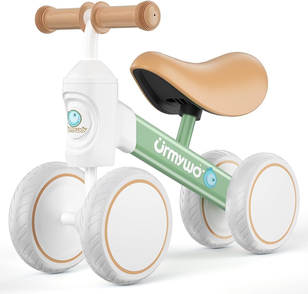 URMYWO Baby Balance Bike for 1 Year Old Boys Girls, 10-36 Month Toddler Bike with No Pedal 4 Sile... | Amazon (US)